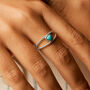 Trillion Rawa Turquoise Silver Ring, thumbnail 1 of 8