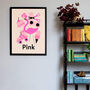 Favourite Colour Pink Children's Fine Art Print, thumbnail 1 of 3