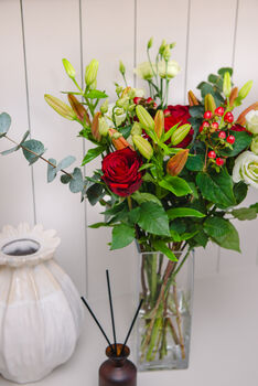 Devotion Red Roses And White Lilies Bouquet, 3 of 4