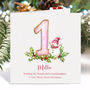 Personalised Baby's First Christmas Card For Daughter Or Granddaughter, thumbnail 1 of 6