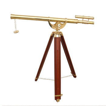 Custom 60 Inch Antique Style Brass Telescope With Tripod, 6 of 6