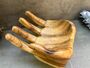 Teak Root Wooden Giant Hand Shaped Trinket Dish Or Bowl Décor, thumbnail 1 of 8