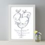 25th Silver Wedding Anniversary Personalised Gift Print, thumbnail 1 of 3