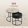 Coffee Tables Set Round Nesting Side Tables, thumbnail 2 of 6