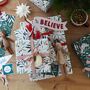 Meredith White Christmas Foliage Wrapping Paper, thumbnail 4 of 7