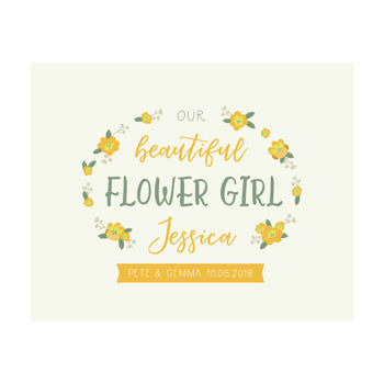 Flower Girl Keepsake Thank You Gift Print, 3 of 5