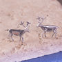 Silver Reindeer Studs, thumbnail 2 of 4