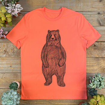 Standing Bear Men's Organic T Shirt, 4 of 5