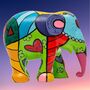 'Love' Hand Painted Limited Edition 10cm Elephant, thumbnail 1 of 8