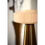 Pleat White Glass And Brass Table Lamp, thumbnail 10 of 12