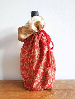 Large Sari Gift Bag With Drawstring, Reusable Pouch, 9 of 9