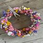Bright Dried Flower Hanging Wreath, thumbnail 1 of 1