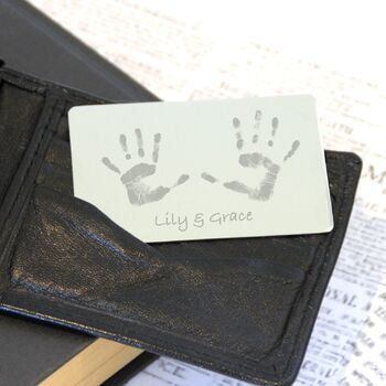 Stainless Steel Engraved Wallet Card With Prints, 3 of 6