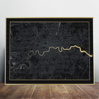 Limited Edition London Screen Print In Black And Gold, 3 of 4