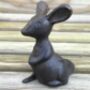 Cast Iron 'Listening' Mouse Ornament In Gift Pouch, thumbnail 2 of 3