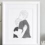 Mummy And Me Line Portrait Present For Mother's Day, thumbnail 9 of 10