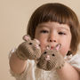 Hand Crochet Kids Bunny Mittens, thumbnail 1 of 2