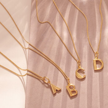 Gold Art Deco Initial Necklace, 2 of 12