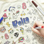 Personalised Kawaii Cutie Pie Colour In Top With Pens, thumbnail 6 of 10