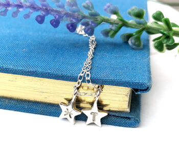 Silver Zodiac Sign And Initial Star Birthday Necklace, 10 of 10