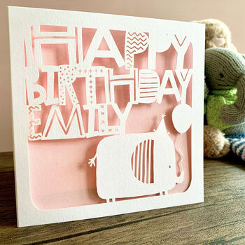 Personalised Elephant Birthday Card, 2 of 4