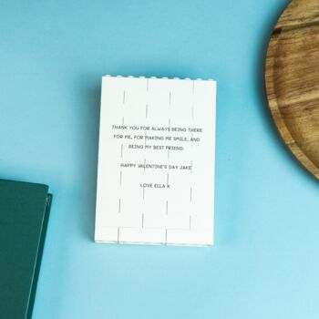 Personalised Baby Scan Photo Block: Lego® Brick Heart Gift For Pregnancy Announcements And First Mother's Day, 2 of 4