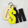Contemporary Alphabet Leather Key Ring, thumbnail 8 of 8