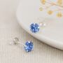 Girls Sterling Silver March Aquamarine Birthstone Stud Earrings, thumbnail 3 of 9