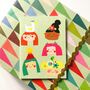 Mini Faces Greetings Card, thumbnail 1 of 5