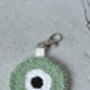 Evil Eye Punch Needle Keychain And Bag Tag, thumbnail 3 of 7