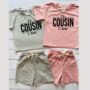 Cousin Crew Matching T Shirt And Shorts, thumbnail 2 of 6