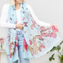 Large Butterfly Print Scarf And Brooch Set, thumbnail 2 of 6