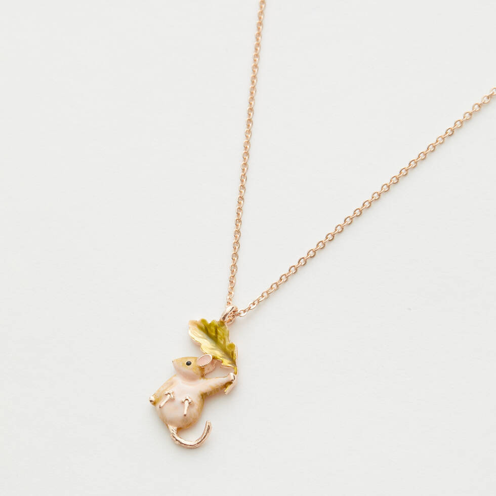 Fable Enamel Dormouse Short Necklace, 1 of 6