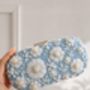 Coastal Blue | Light Blue Floral Embroidery Summer Clutch, thumbnail 5 of 8