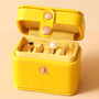 Petite Travel Ring Box In Mustard, thumbnail 1 of 3