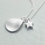Personalised Matte Star And Drop Necklace, thumbnail 4 of 9