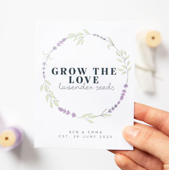 10 Grow The Love Lavender Seed Packet Favours, 2 of 6