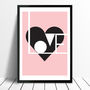 Love Art Print Available In Four Colours, thumbnail 4 of 10