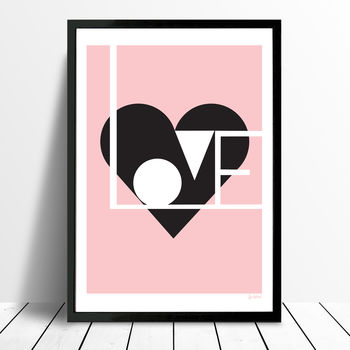 Love Art Print Available In Four Colours, 4 of 10