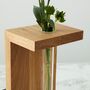 Solid Oak Bookend Stem Vase – Single Or Pair, thumbnail 5 of 9