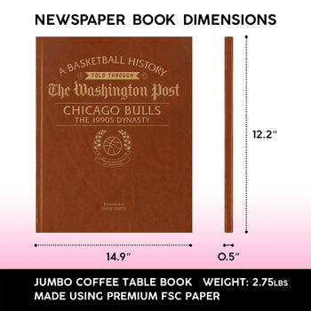 Chicago Bulls Personalised Nba Basketball Gift Newspaper Book, 6 of 10