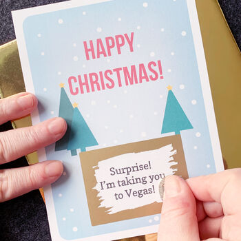 Large Personalised Happy Christmas Surprise Scratchcard, 5 of 5