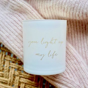 Personalised You Light Up My Life Scented Candle, 2 of 4