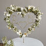 Personalised Dried Wildflower Heart Wedding Cake Topper, thumbnail 2 of 7