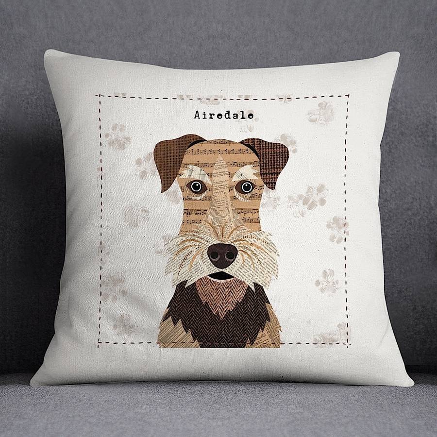 dog shaped cushion personalised