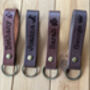 Personalised Leather Keyring, Drive Safe Fob, thumbnail 6 of 7