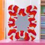 Irregular Shape Pink And Orange Mirror, thumbnail 5 of 8