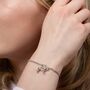 Personalised Sterling Silver English Bulldog Bracelet, thumbnail 1 of 7