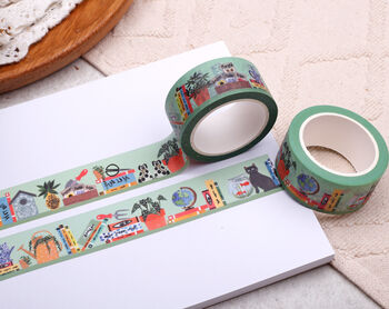 Mixed Washi Tape Set, Eco Friendly Paper Masking Tape, 10 Meter Rolls, 4 of 10