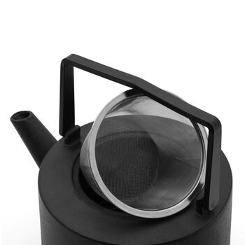 Cast Iron Teapot Hubei Black 1200ml Fine Mesh Filter, 6 of 7